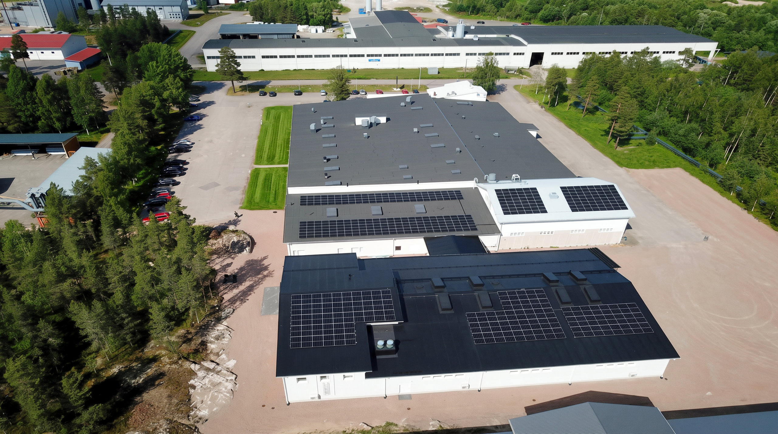 Air photo of Darekon factory in Finland.